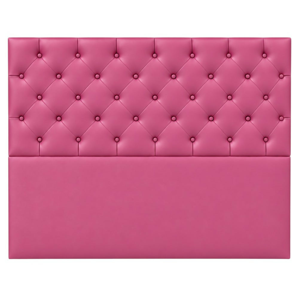 Cabecero Queen 160x60+55 Rombos Fucsia Sintético