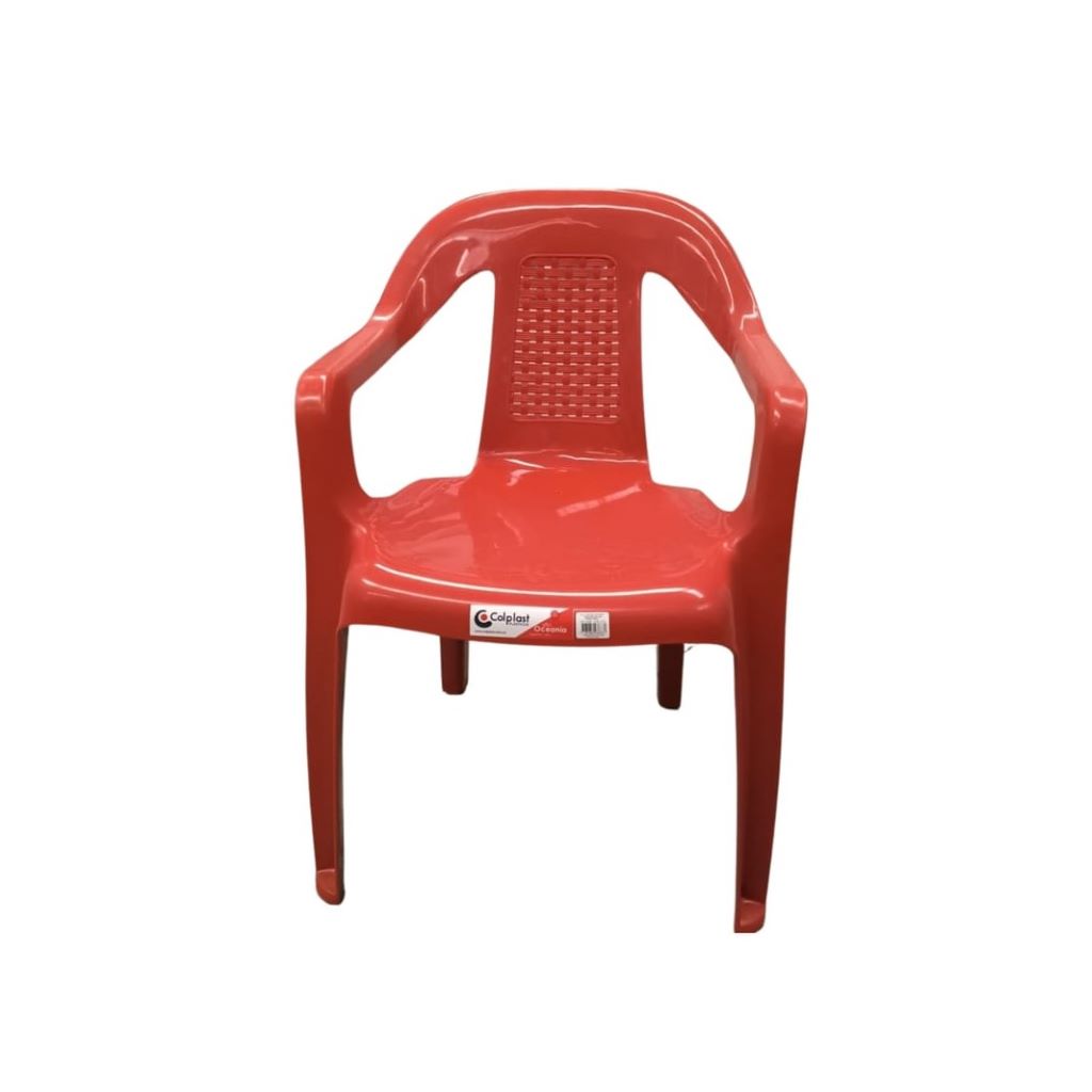 Silla Oceanía con Brazos Peletizada (Espaldar Ratan) - rojo