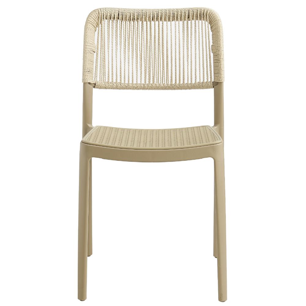 Silla Austin, Color Taupe, con Espaldar Tejido