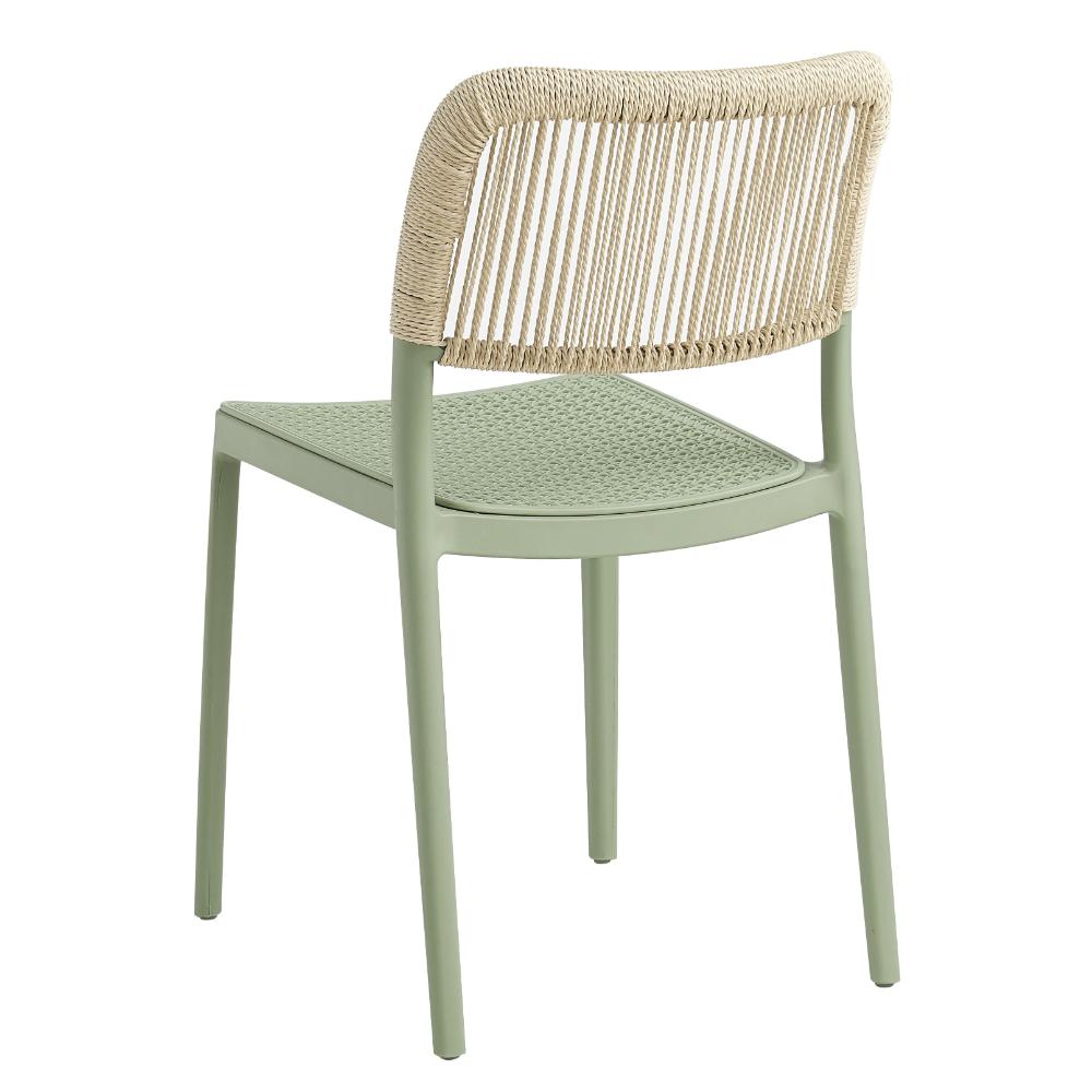 Silla Austin, Color Verde Olivo, con Espaldar Tejido