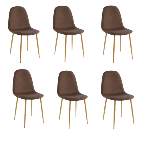 Sillas Clásicas Concept X6 DB, Café Oscuro y Café Claro, con Cómodo Espaldar