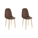 Sillas Clásicas Concept X2 DB, Café Oscuro y Café Claro, con Cómodo Espaldar