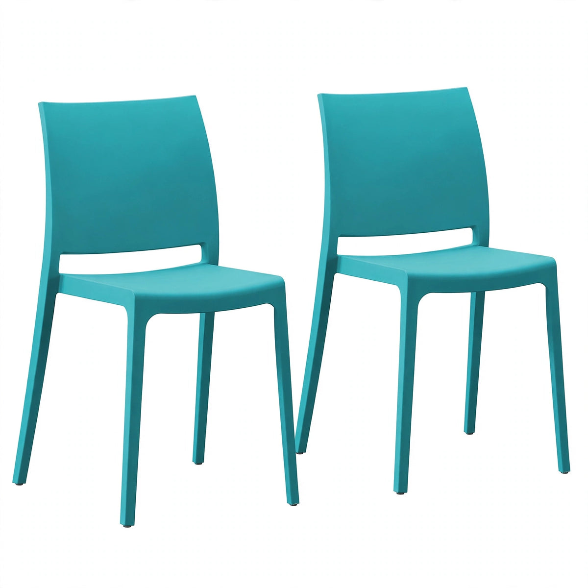 Set de 2 Sillas Soho, Azul Marino, con Espaldar Cerrado y Diseño Minimalista