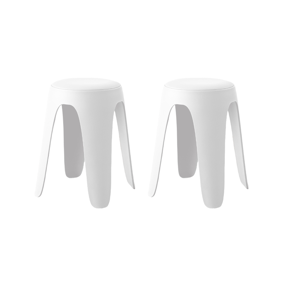 Butaco Con Cojin Else, Color Blanco, Diseño Moderno incluye cojín X2