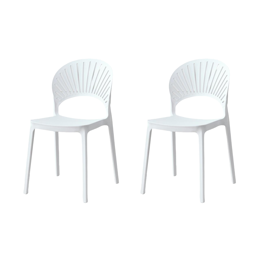Silla Paraiso, Color Blanco, Con espaldar y Diseño moderno X2