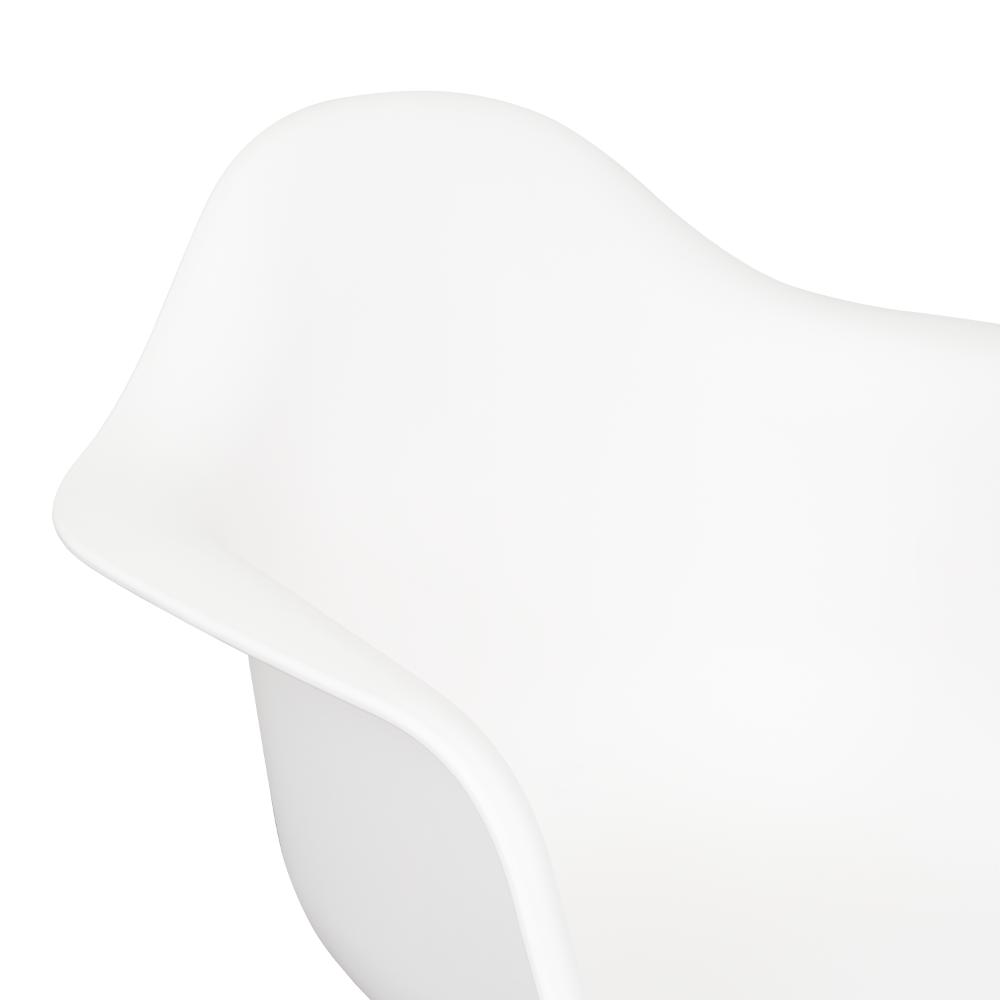 Silla Eymos, Color Blanco, Con Espaldar y Patas en Madera X2