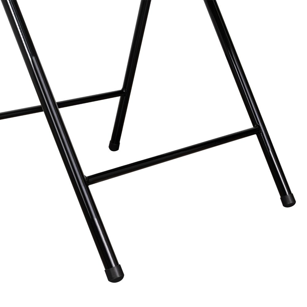 Silla Plegable Dako, Blanco, espaldar y asiento en material plastico y patas metálicas X4