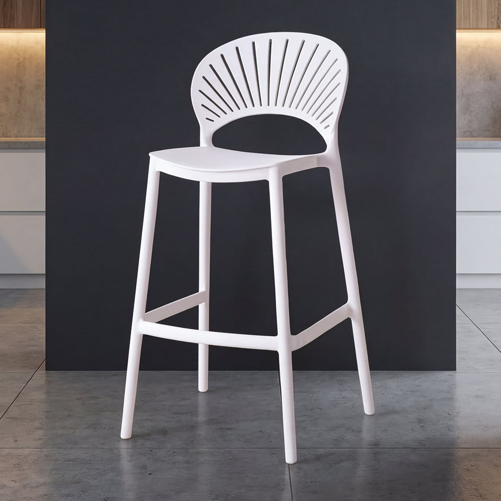 Silla para Bar Paraiso, Color Blanco, Diseño moderno