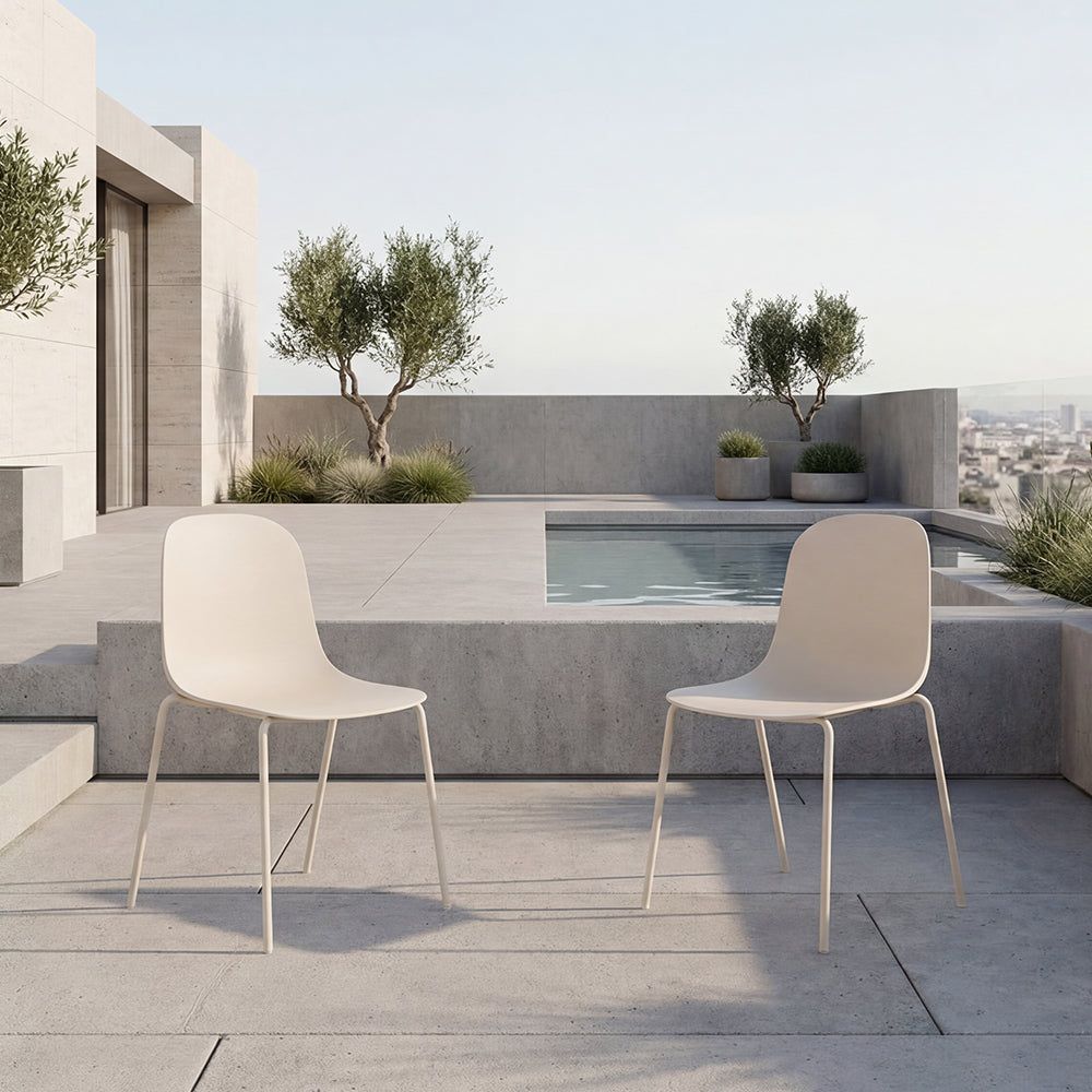 Silla Aiara, Color Blanco, diseño moderno X2
