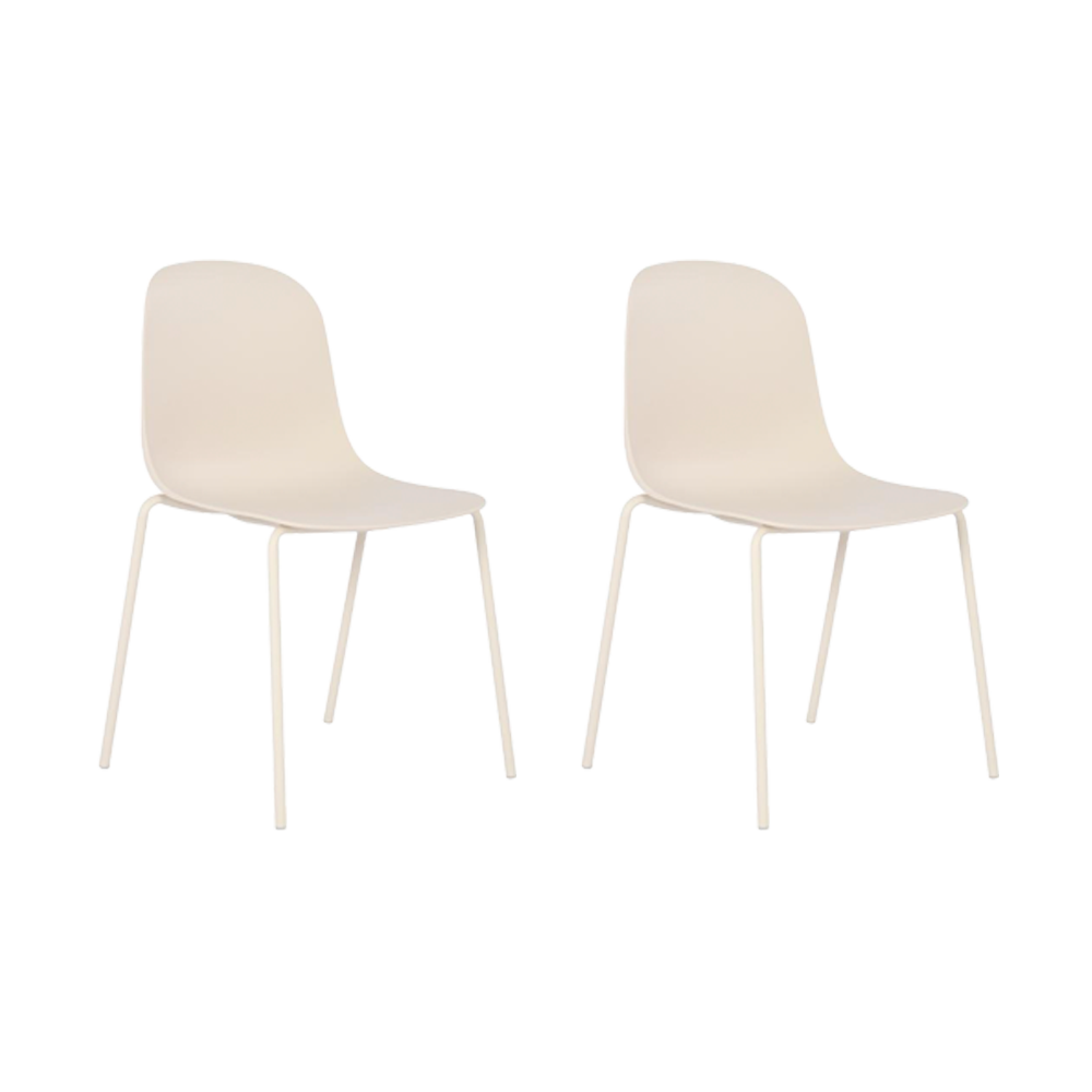 Silla Aiara, Color Blanco, diseño moderno X2
