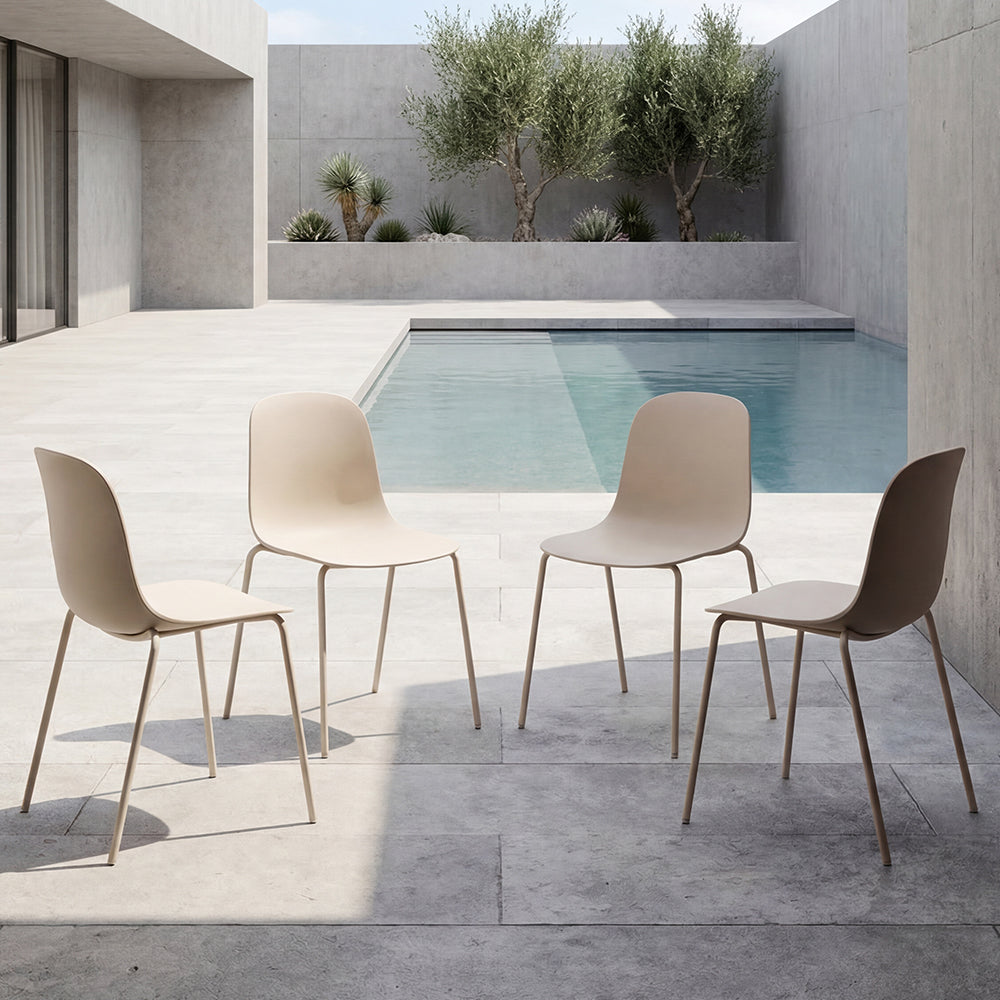 Silla Aiara, Color Blanco, diseño moderno X4