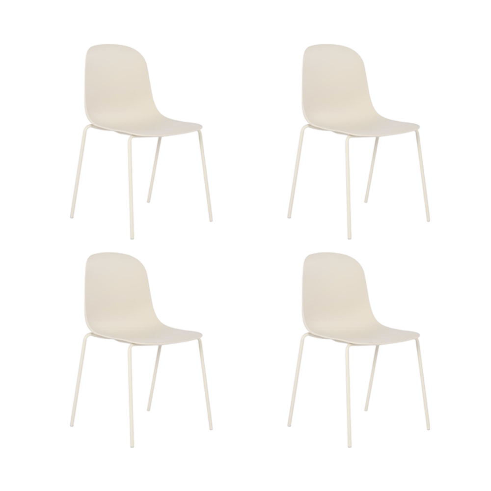 Silla Aiara, Color Blanco, diseño moderno X4