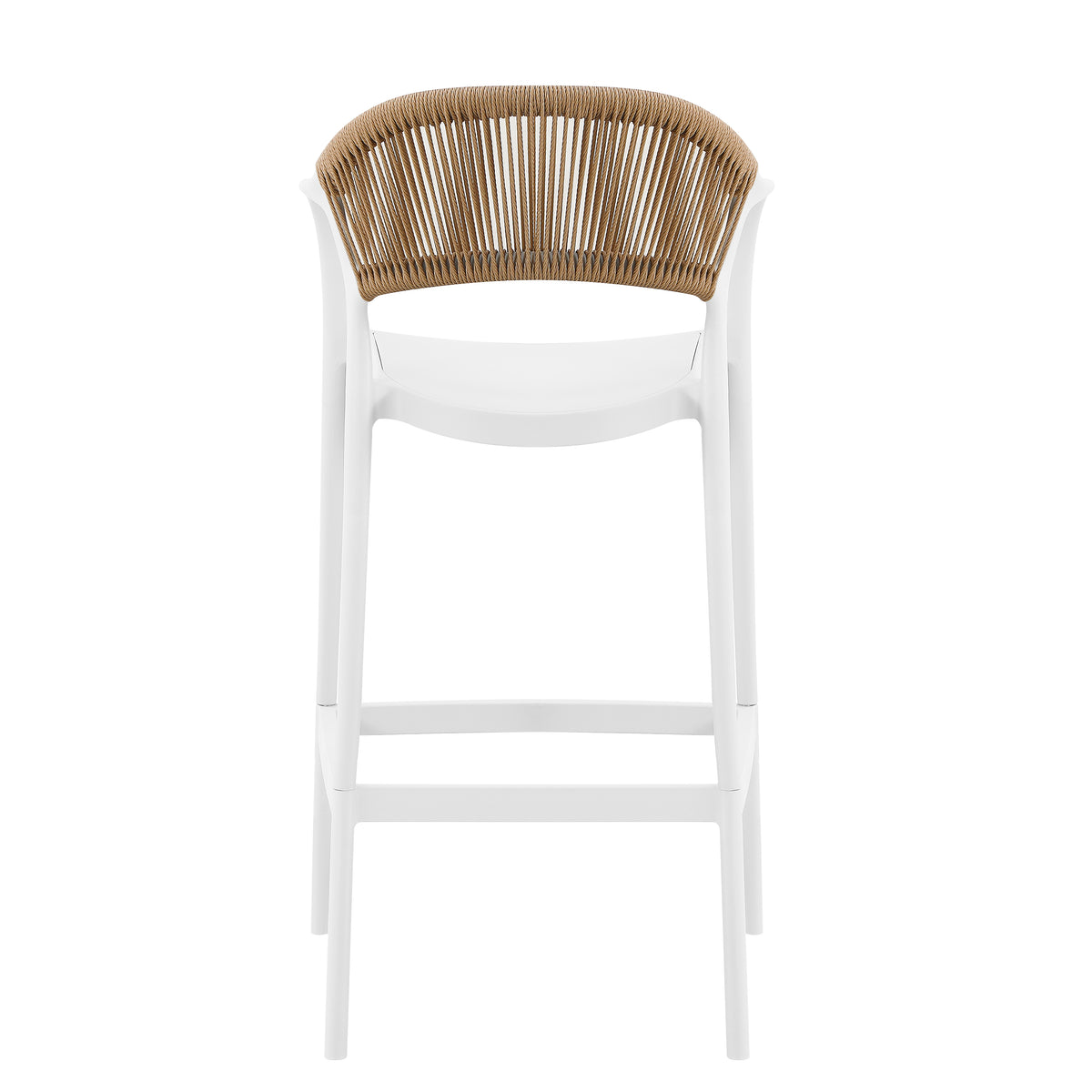Silla para Bar Balí, Blanco, Doble propósito con Reposa Pies
