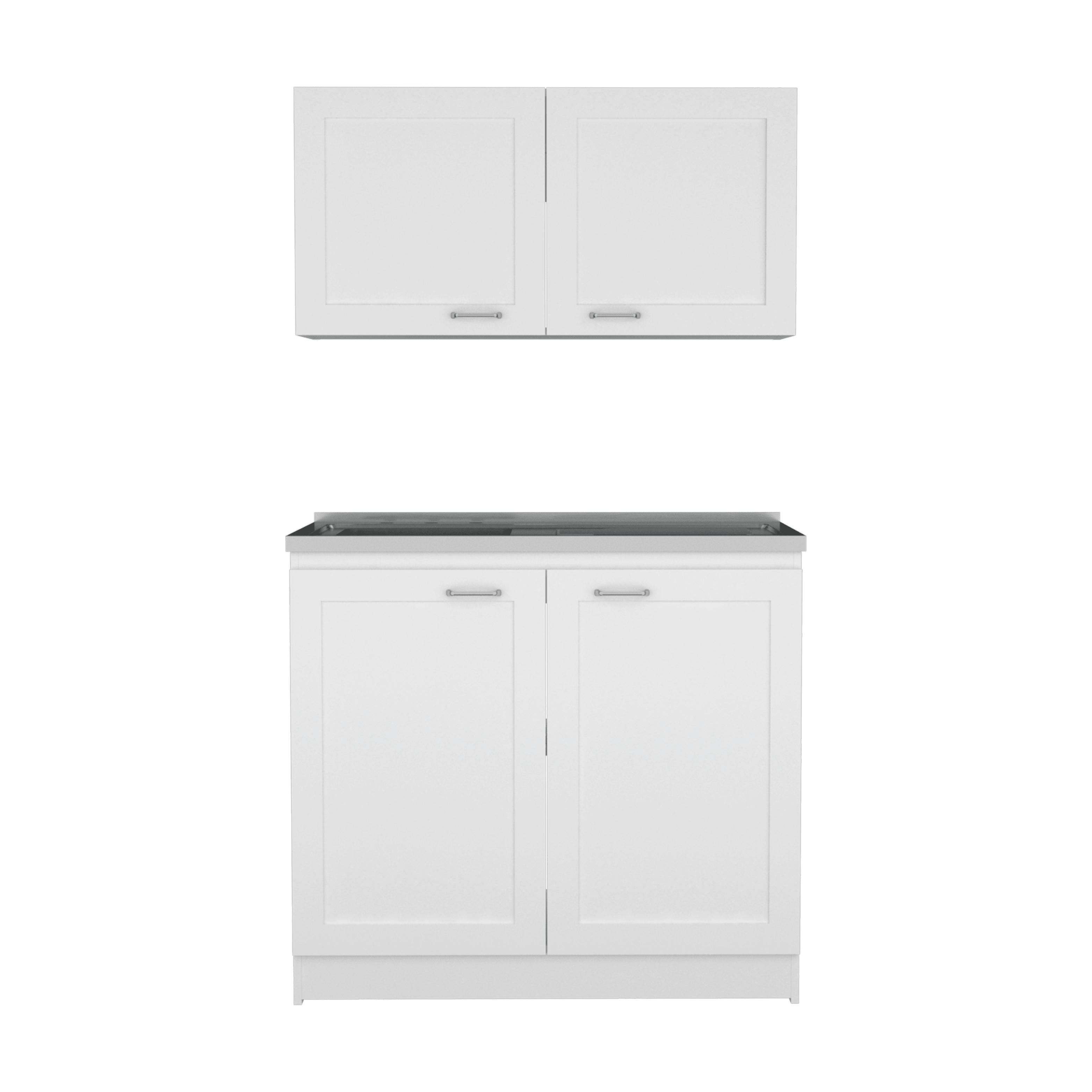 Cocina Integral Toronto, Blanco, Incluye Mesón Izquierdo - VIRTUAL MUEBLES