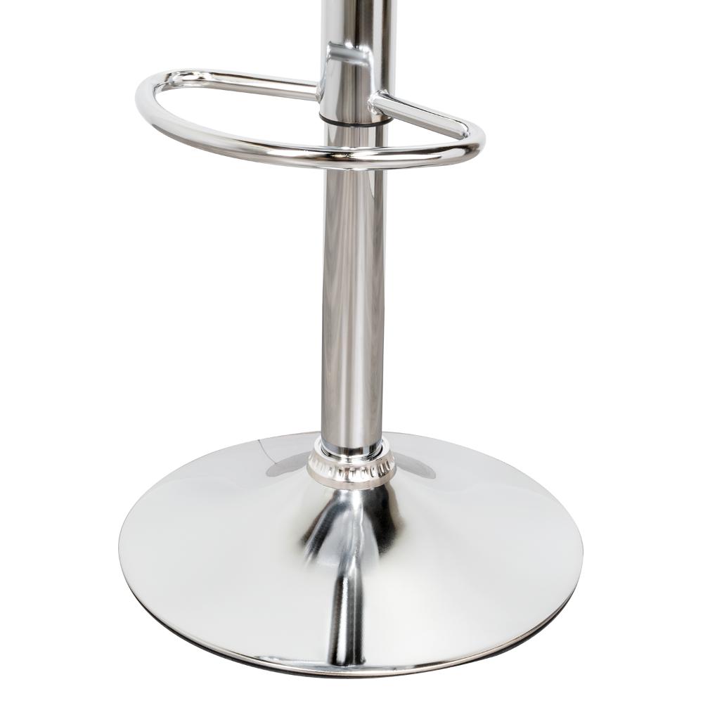 Kit de Cuatro Sillas Bar Turón, Blanco,  base metal cromado