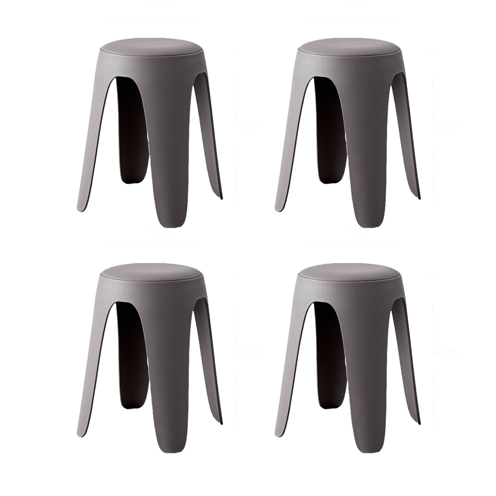 Butaco Con Cojin Else, Color Gris Oscuro, Diseño Moderno incluye cojín X4