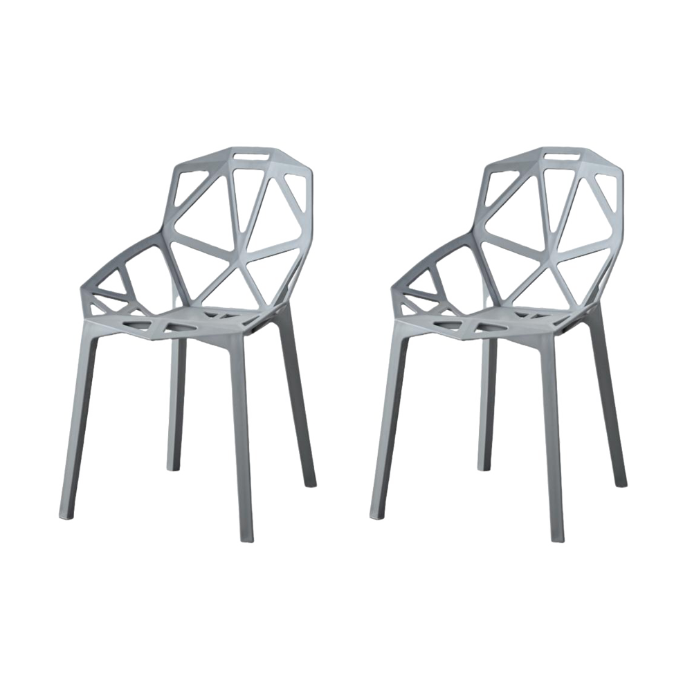 Silla Roxy, Color Gris Oscuro, Con espaldar y diseño Moderno X2