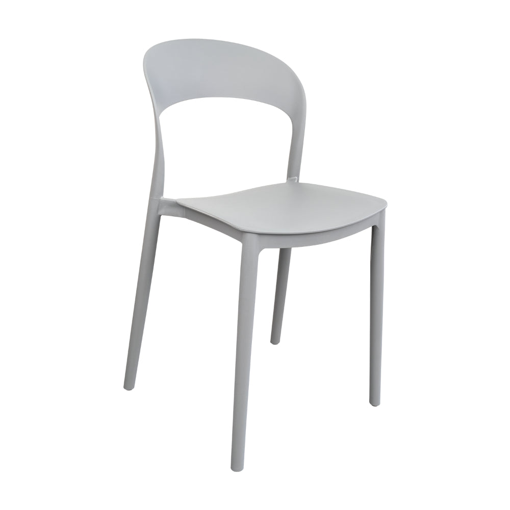 Silla Patrick, Color Gris Oscuro, con Espaldar y Diseño Moderno