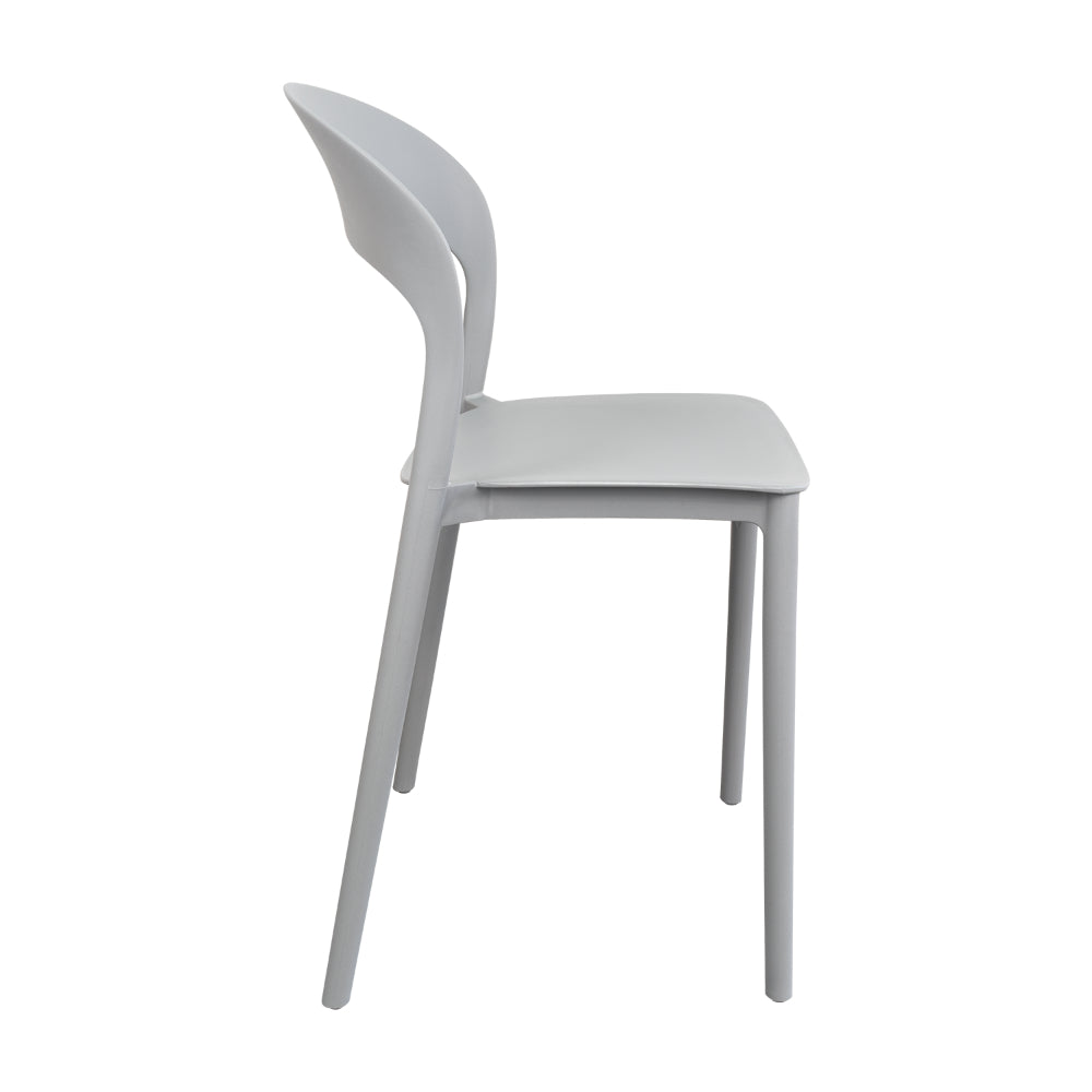 Silla Patrick, Color Gris Oscuro, con Espaldar y Diseño Moderno