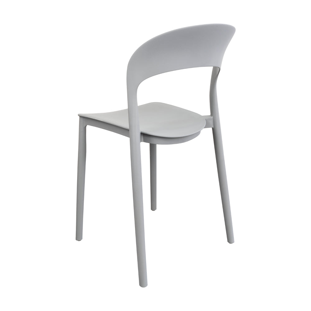 Silla Patrick, Color Gris Oscuro, con Espaldar y Diseño Moderno
