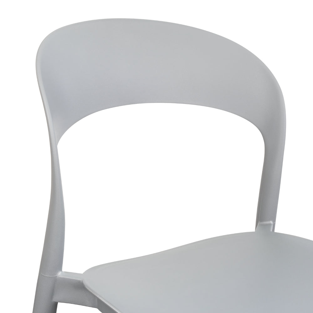 Silla Patrick, Color Gris Oscuro, con Espaldar y Diseño Moderno