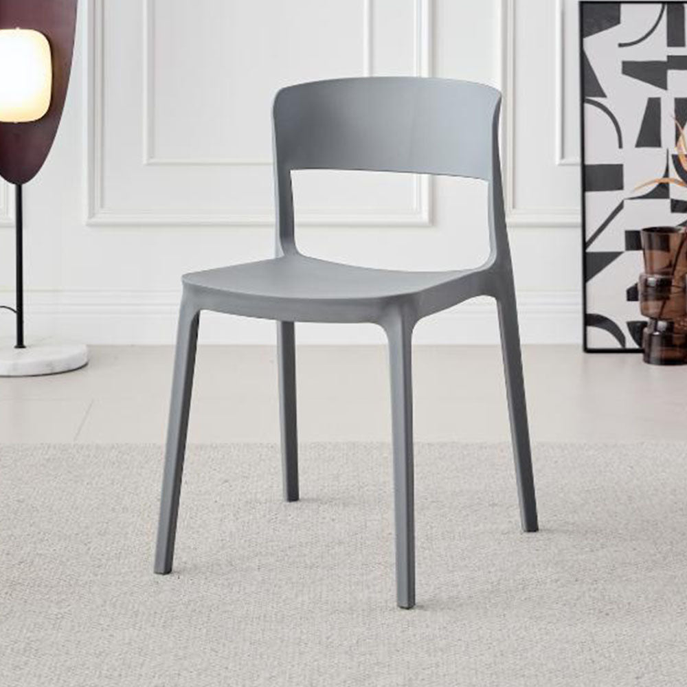 Silla Monaco, Color Gris Oscuro, Con espaldar y diseño Moderno