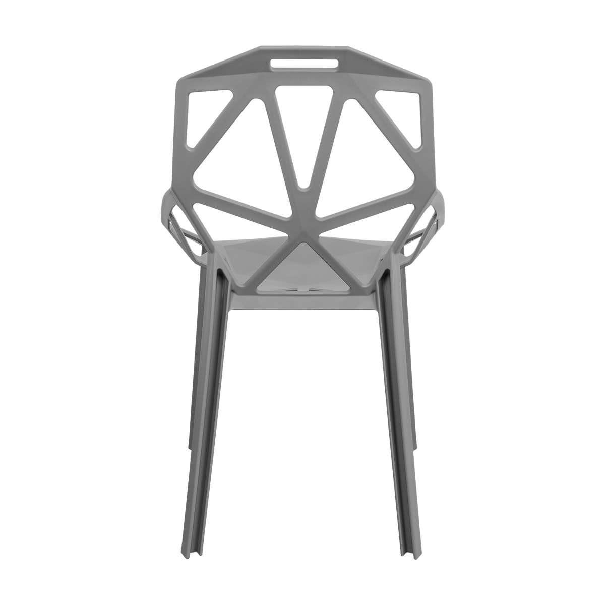 Silla Roxy, Color Gris Oscuro, con Espaldar y Diseño Moderno