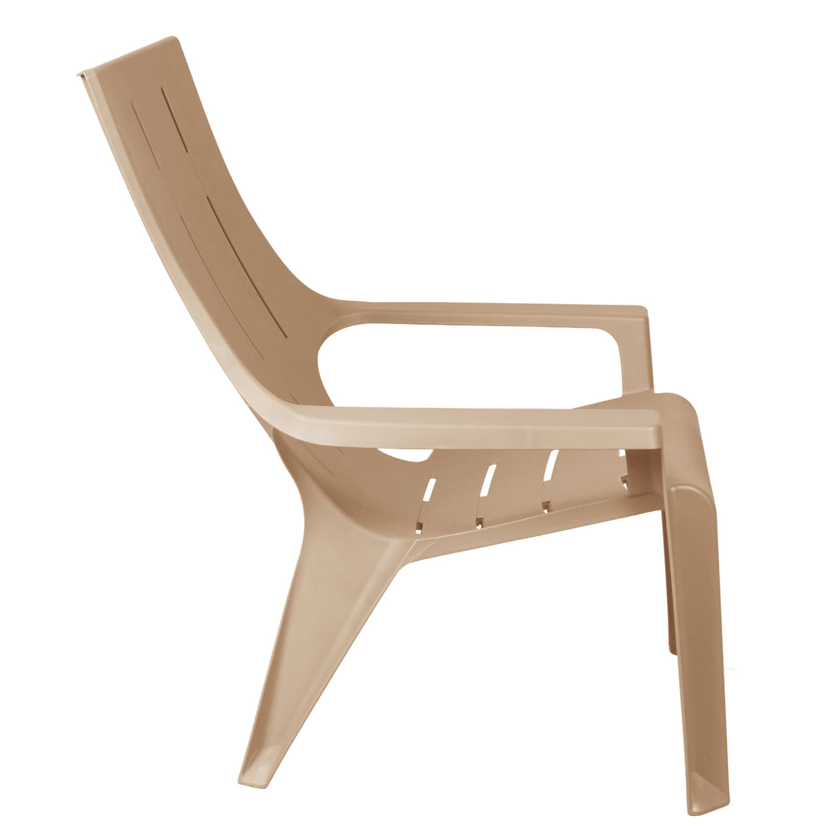 Silla Playera con Brazos Ocean, Khaki, con Espaldar y Reposa Brazos