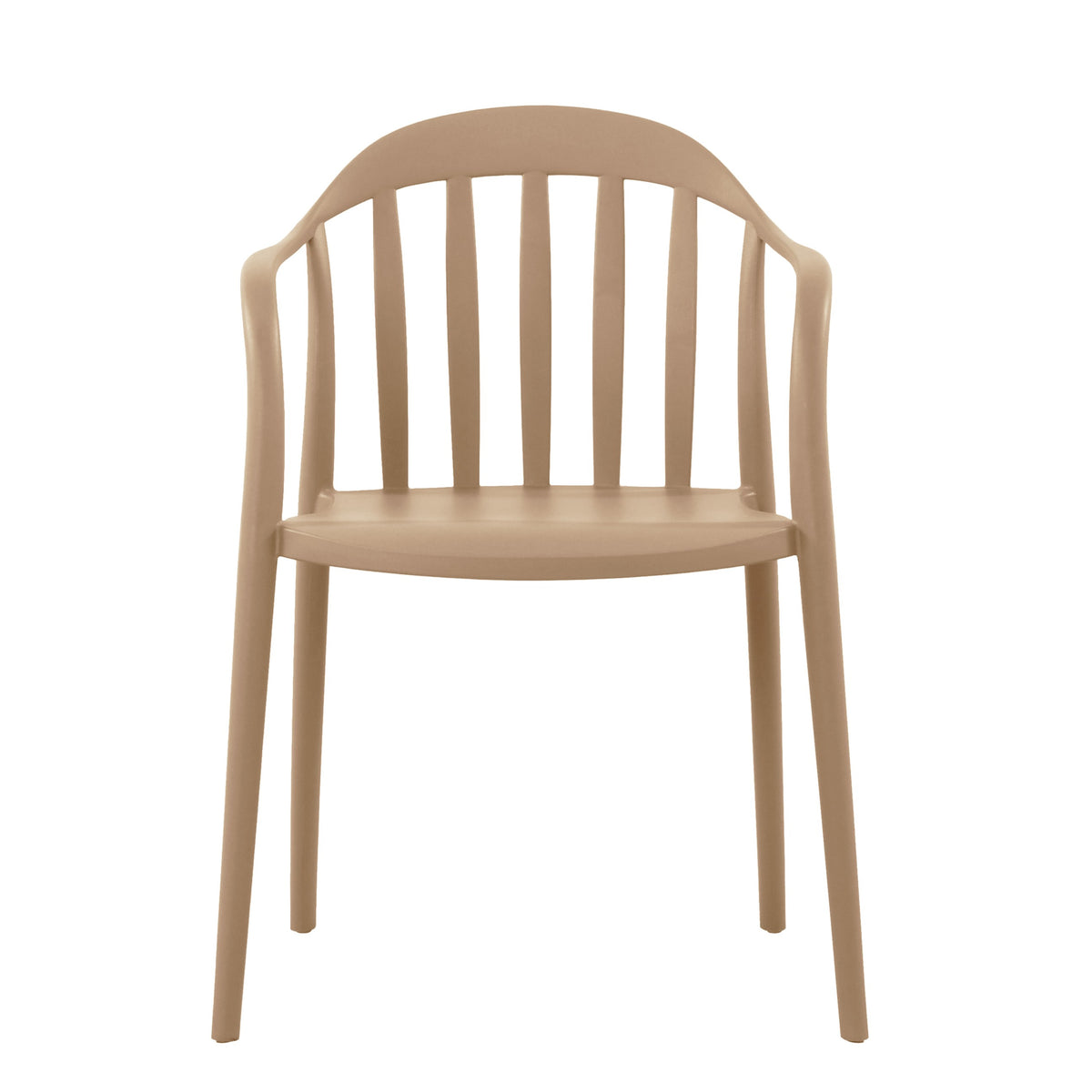 Silla con Brazos Delhi, Khaki, con Espaldar y Diseño Minimalista