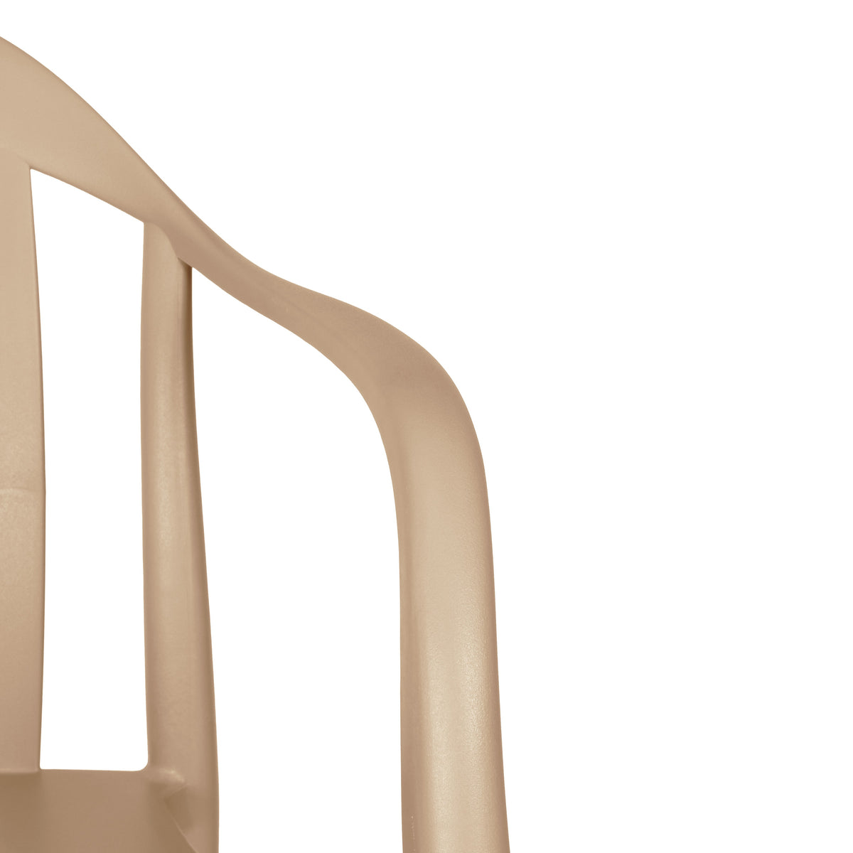 Silla con Brazos Delhi, Khaki, con Espaldar y Diseño Minimalista
