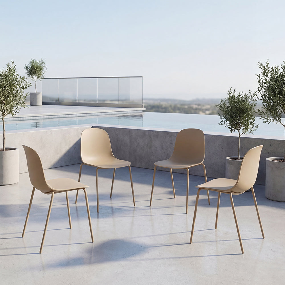 Silla Aiara, Color Mostaza, diseño moderno X4