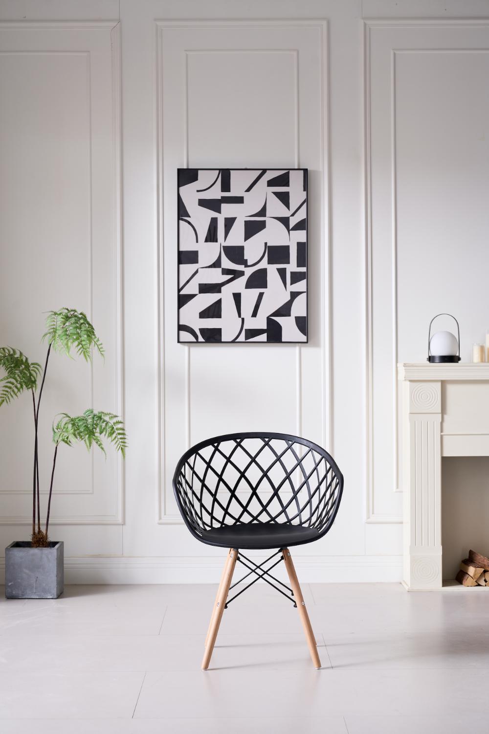 Silla Oasis con Brazos, Color Negro, con Espaldar