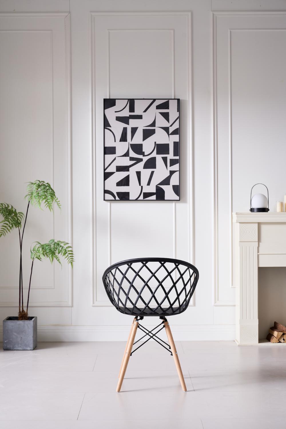 Silla Oasis con Brazos, Color Negro, con Espaldar