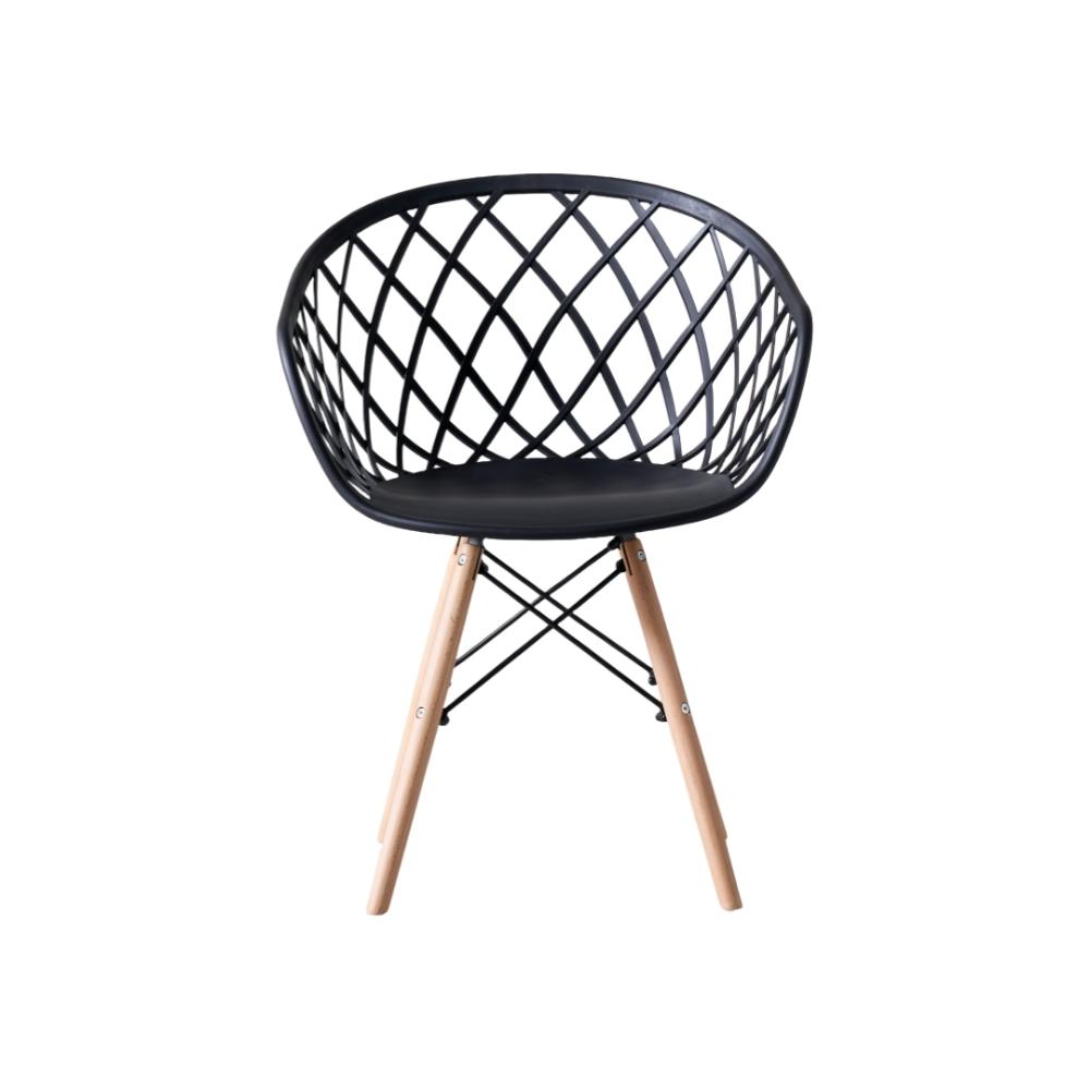 Silla Oasis con Brazos, Color Negro, con Espaldar