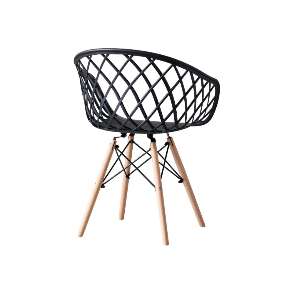 Silla Oasis con Brazos, Color Negro, con Espaldar