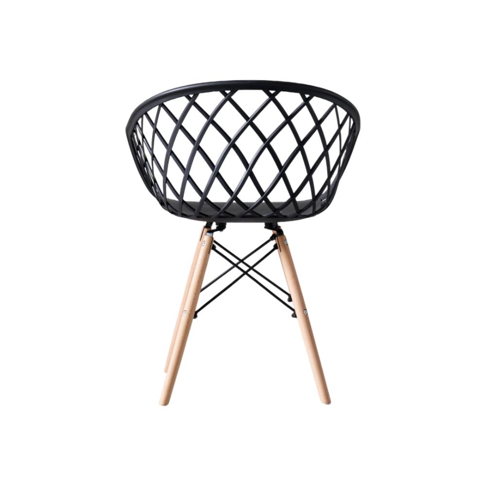 Silla Oasis con Brazos, Color Negro, con Espaldar