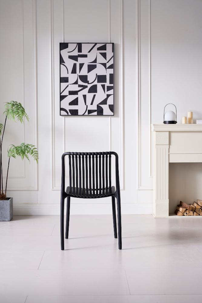 Silla Terra, Color Negro, Con espaldar