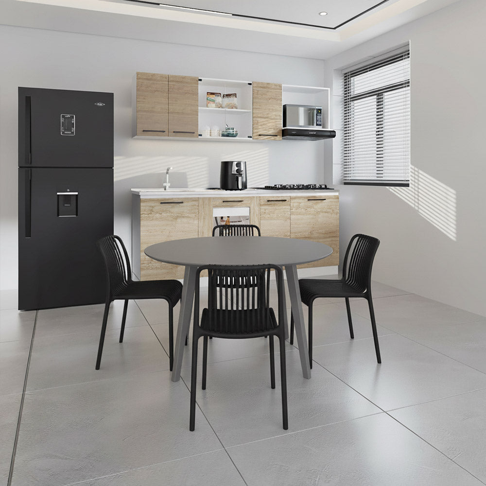 Silla Terra, Color Negro, Con espaldar