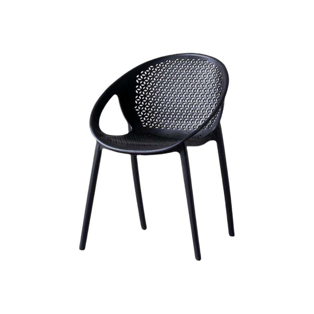 Combo Tres Silla Selva Con Brazos, Color Verde Olivo, Gris y Negro