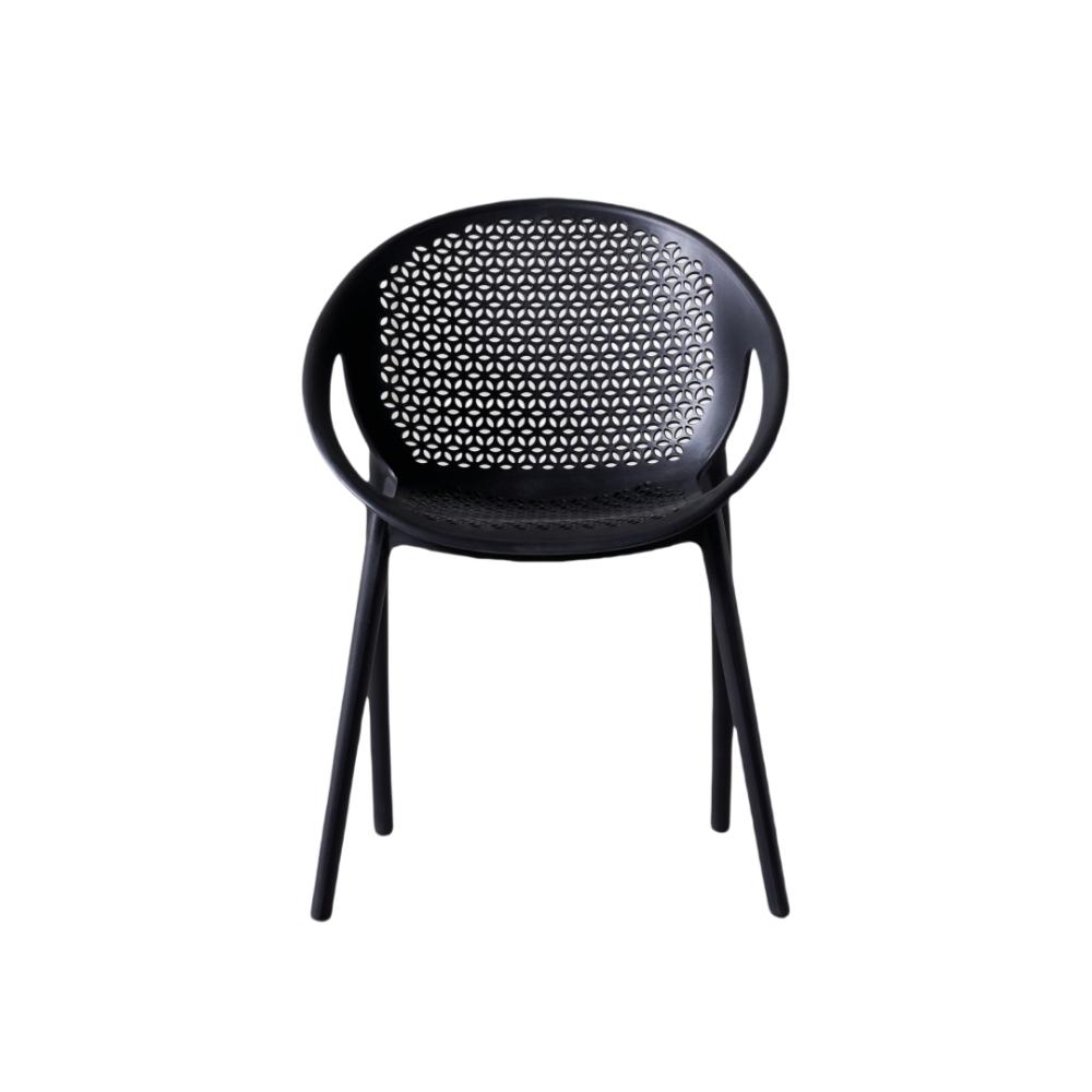 Combo Tres Silla Selva Con Brazos, Color Verde Olivo, Gris y Negro