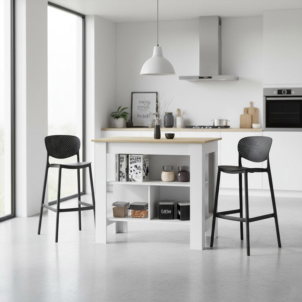 Combo de Cocina Urban, Incluye Barra de Cocina y Dos Butacos para Barra