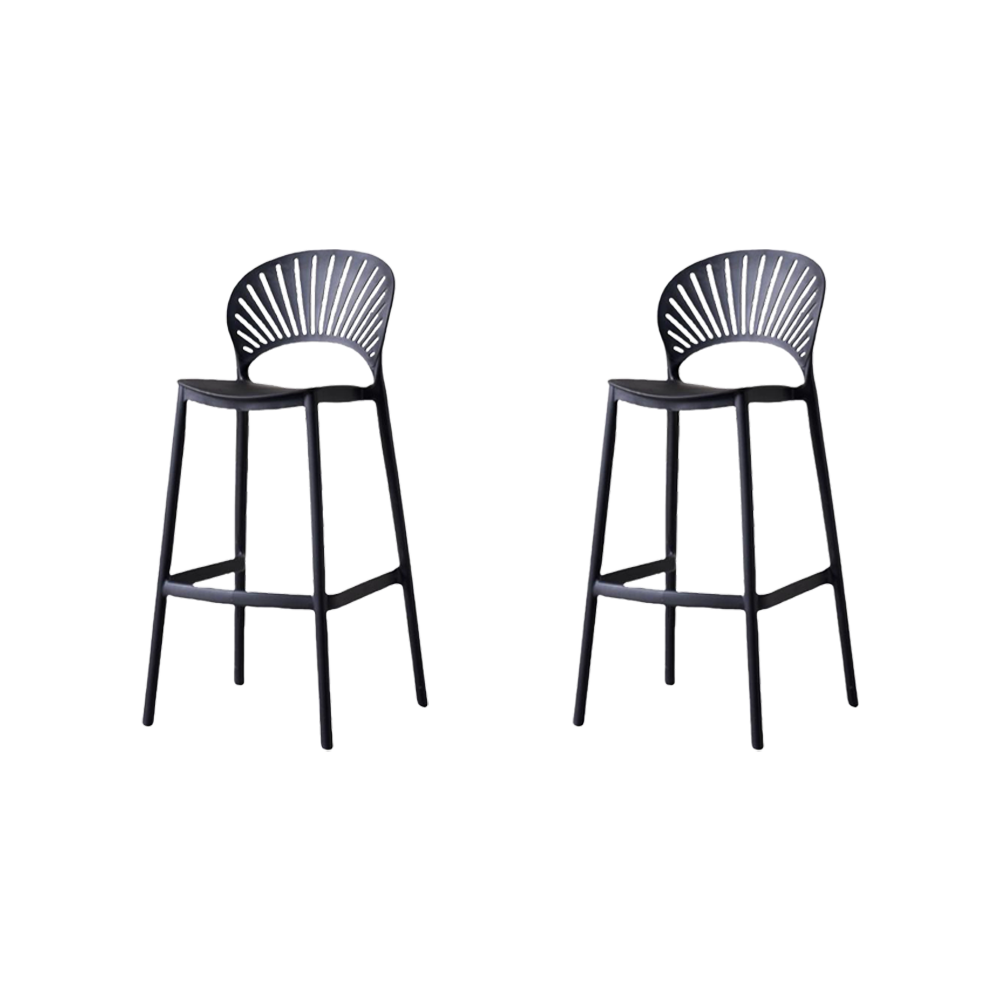 Silla para Bar Paraiso, Color Negro, Diseño moderno X2