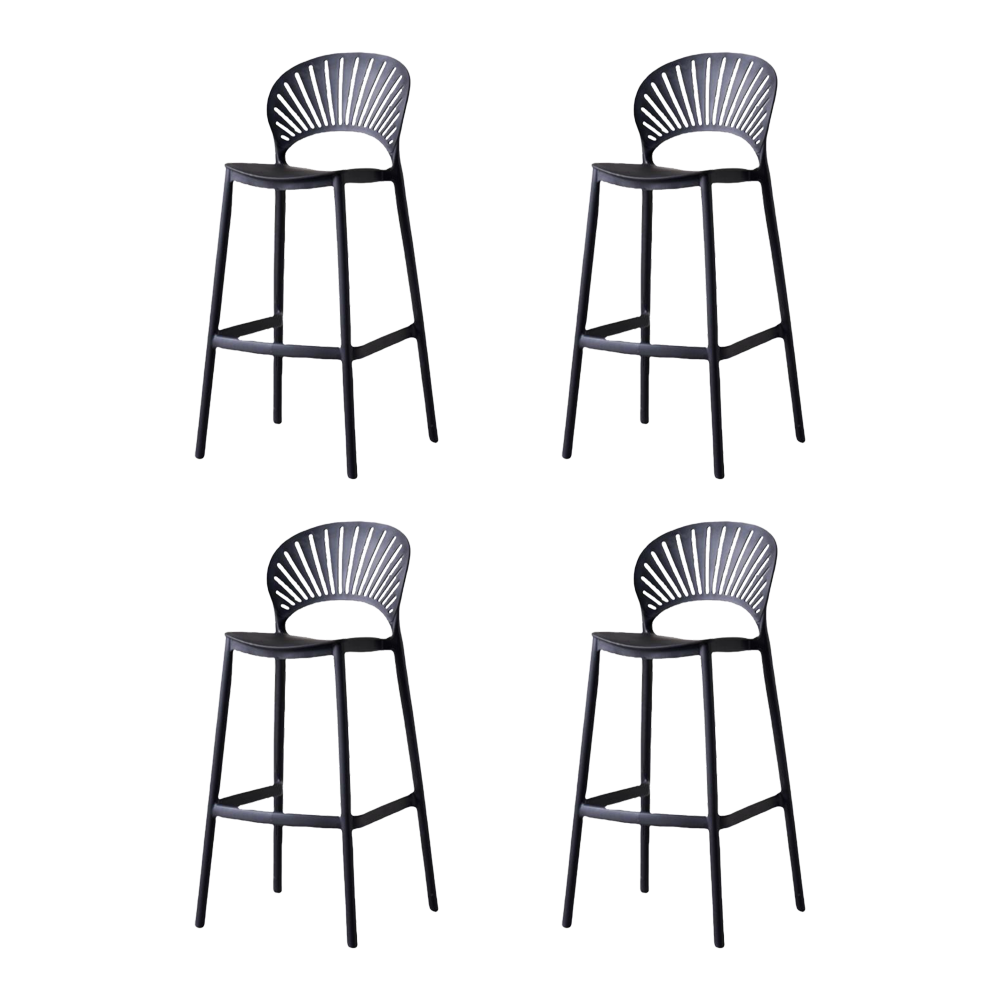 Silla para Bar Paraiso, Color Negro, Diseño modernoX4