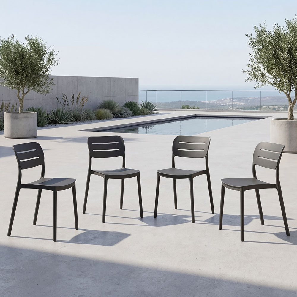 Silla Harriman, Negro, Con medio espaldar y diseño minimalista X4