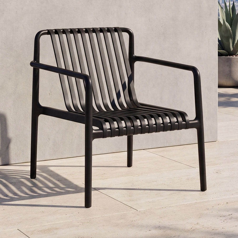 Silla Lounge Parma, Negro, Con espaldar y diseño Moderno X4