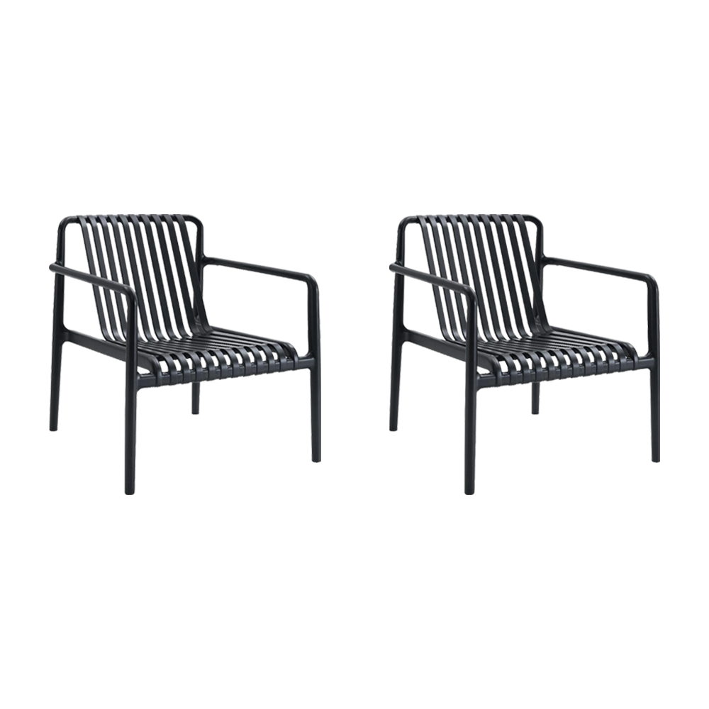 Silla Lounge Parma, Negro, Con espaldar y diseño Moderno X2