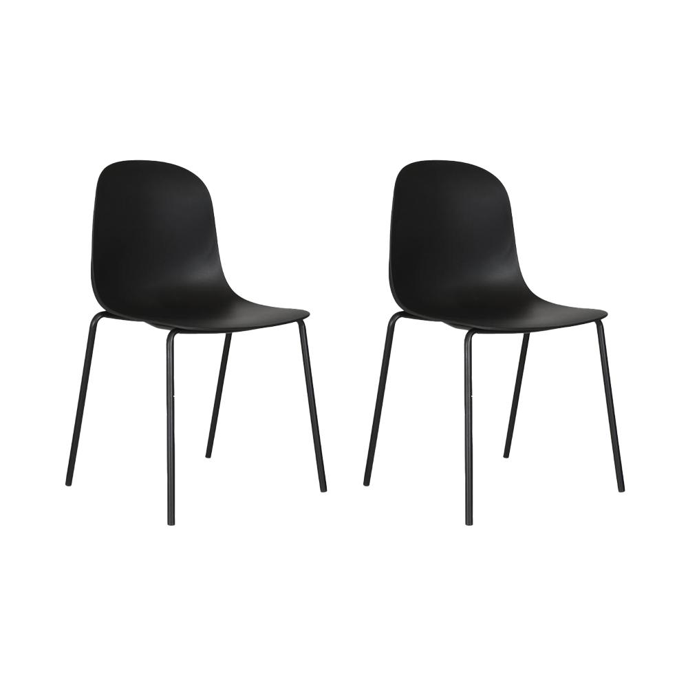 Silla Aiara, Color Negro, diseño moderno X2