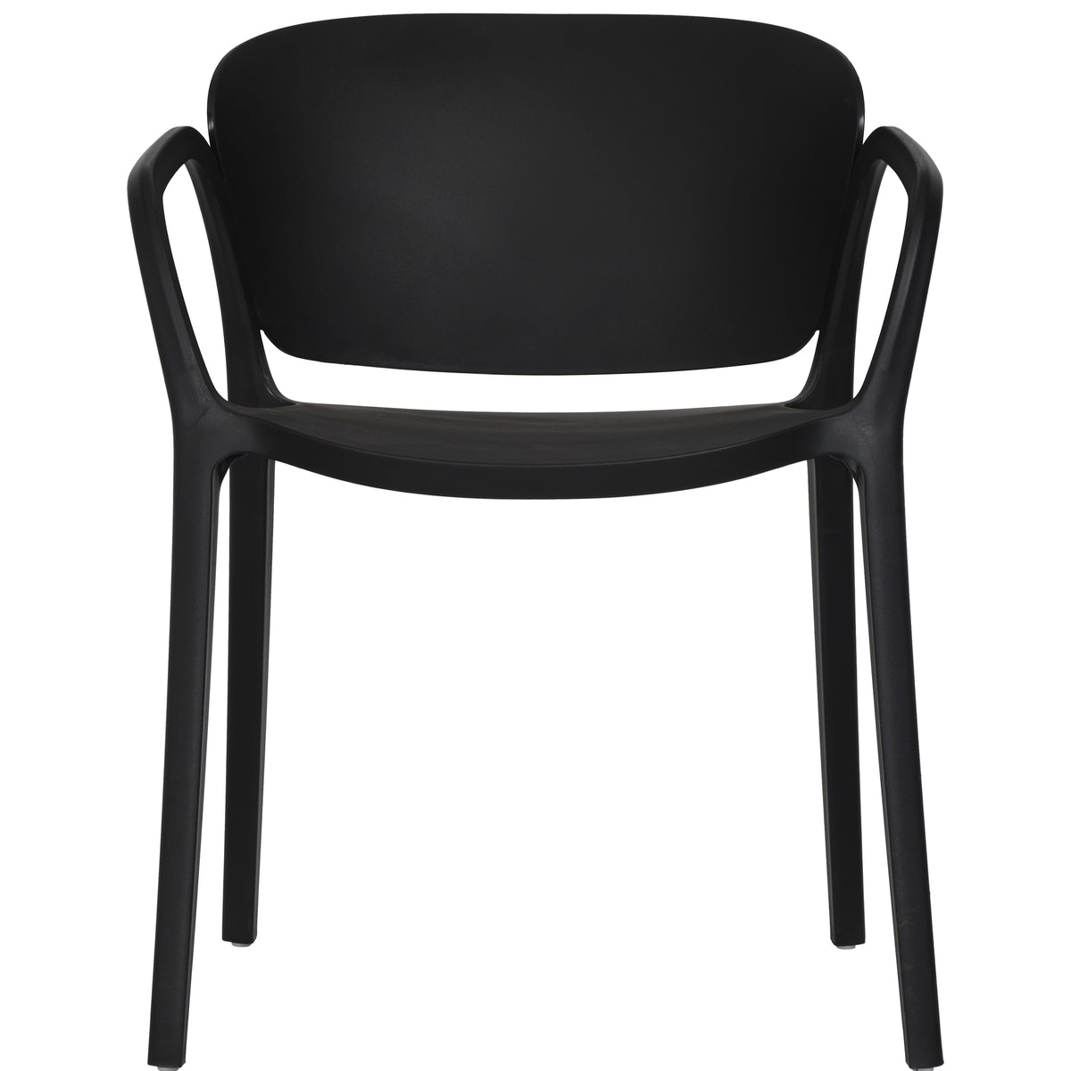 Silla con Brazos California, Negro, con Espaldar y Diseño Minimalista