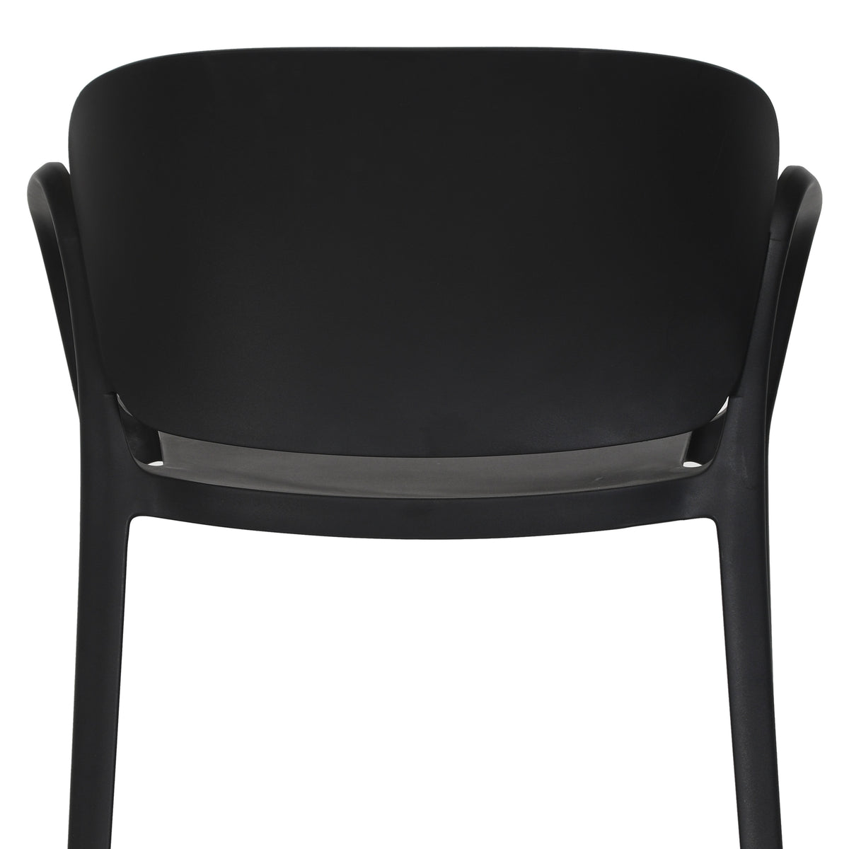 Silla con Brazos California, Negro, con Espaldar y Diseño Minimalista