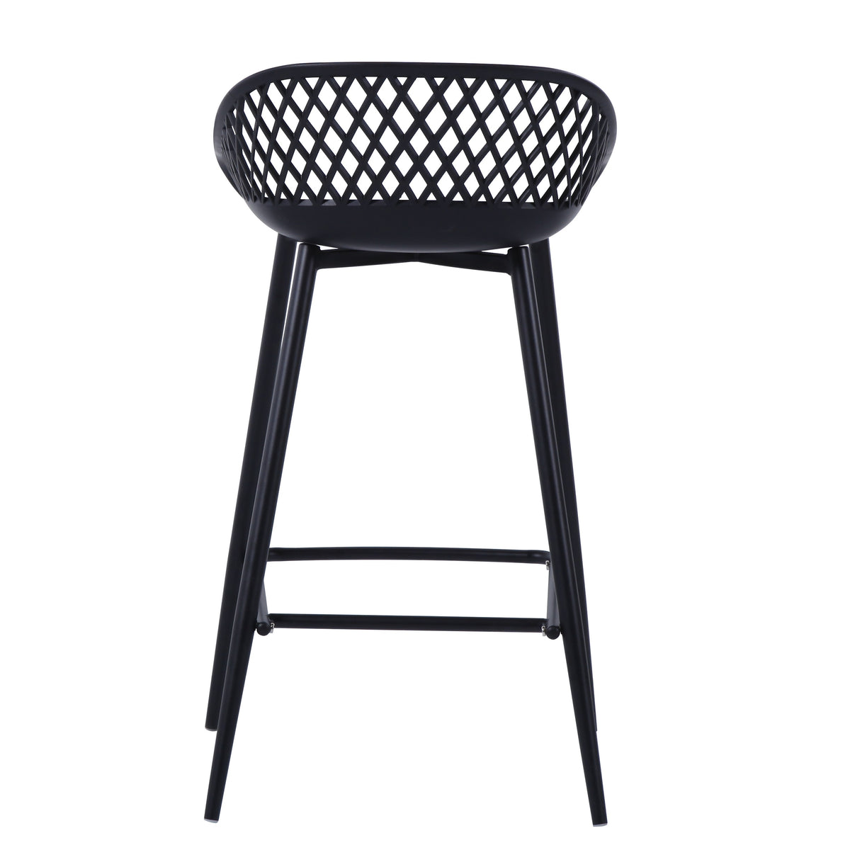 Silla para Bar India, Color Negro, con Estructura Metálica